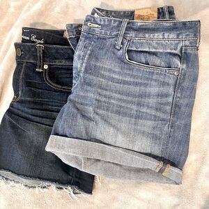 1 pair Abercrombie & Fitch denim shorts, 1 pair American Eagle shorts